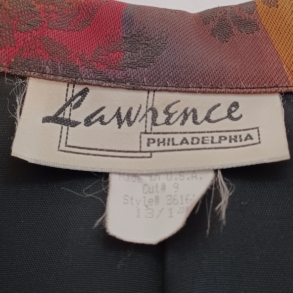 VTG LAWRENCE Philadelphia womens Jacket Size 13/14 Junior  Multi-colored pads - Picture 3 of 9